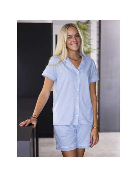 Pijama Privata Clara Azul-Claro | Mulher