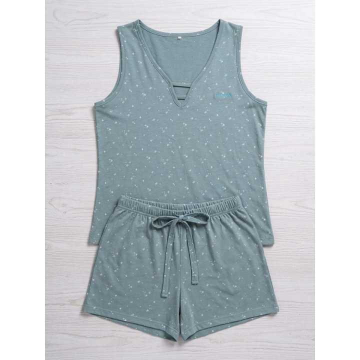 Pijama Privata Alba Mujer Verde Agua