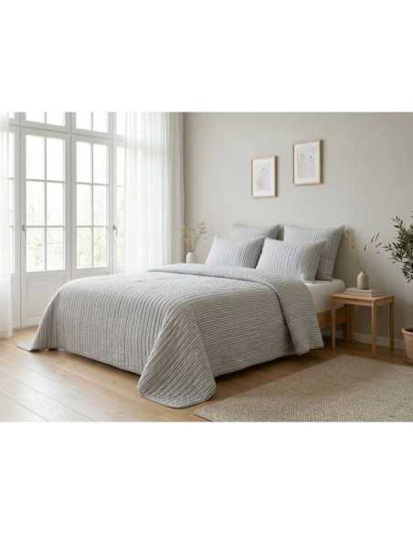 Colcha Bouti Bausen gris | Colcha reversible