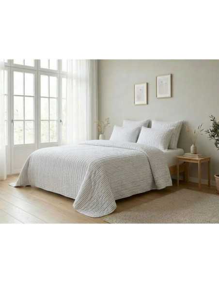 Colcha Bouti Bausen gris | Colcha reversible