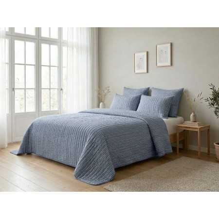 Colcha Bouti Bausen azul| Colcha Reversível