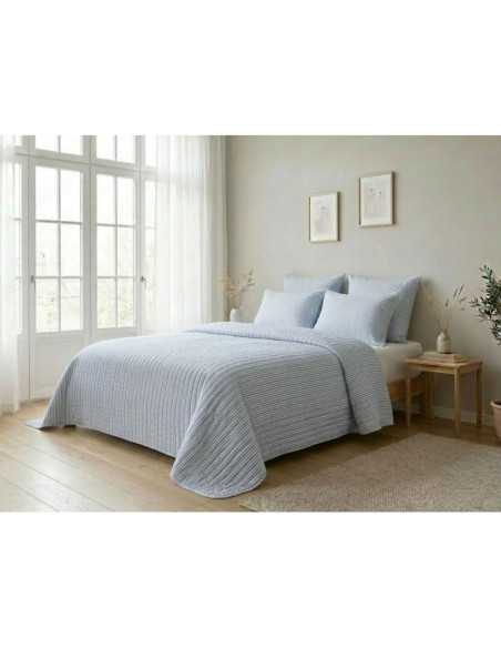 Colcha Bouti Bausen azul | Colcha reversible