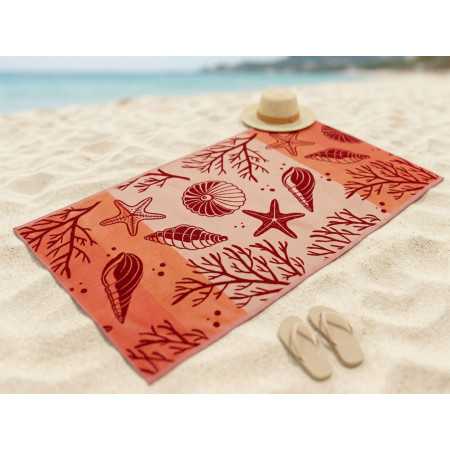 Toalla Playa Trovador Coral | Estampado Marino