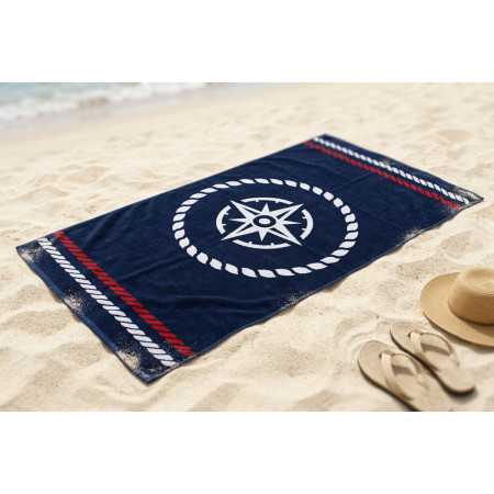 Toalla de Playa Trovador Windy | Azul y Marino