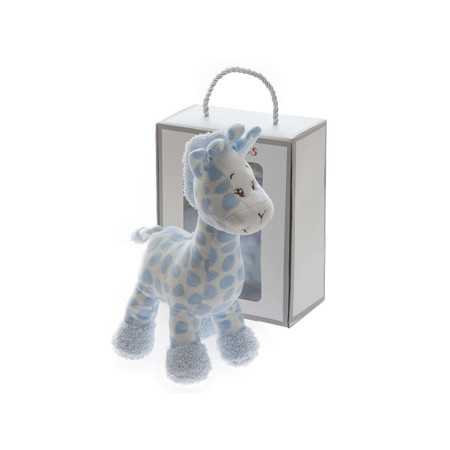 Muñeco Sonajero Jirafa azul | Peluche terciopelo