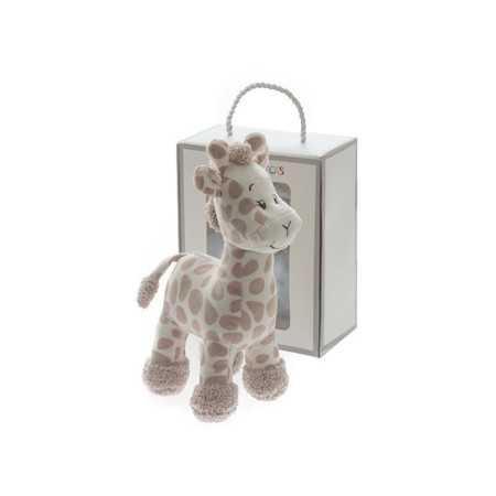 Boneca chocalho Girafa bege | Pelúcia de veludo