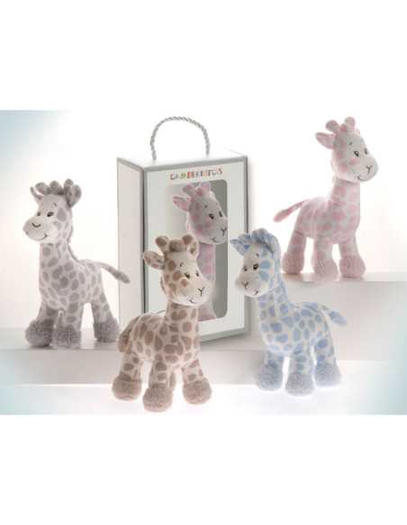 Boneca chocalho Girafa rosa | Pelúcia de veludo