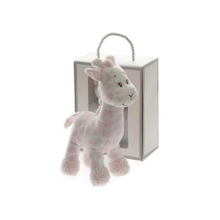 Boneca chocalho Girafa rosa | Pelúcia de veludo