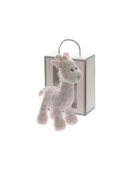 Boneca chocalho Girafa rosa | Pelúcia de veludo