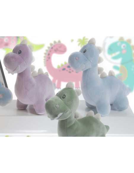 Boneca chocalho Dino azul | Pelúcia de veludo