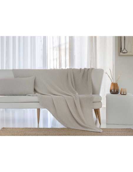 Plaid multiusos Lisboa beige | Colcha auxiliar
