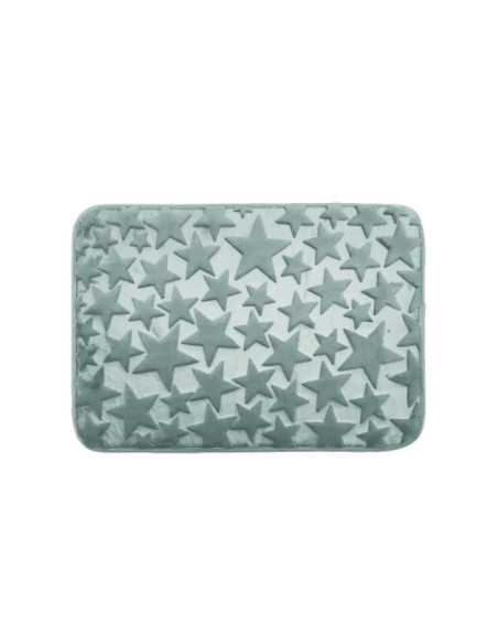 Alfombra baño Estrellas antracita | Alfombra microfibra