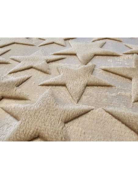 Tapete de banho Estrelas bege | Tapete em microfibra