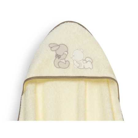 Capa y gorro de baño Cuddle beige | Cuidado bebés 2