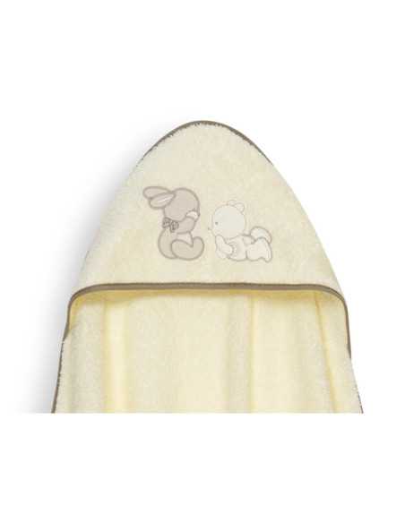 Capa y gorro de baño Cuddle beige | Cuidado bebés