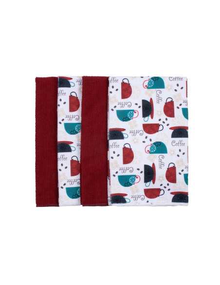 Paño microfibra Coffee Time Set 4 piezas | Paños absorbentes