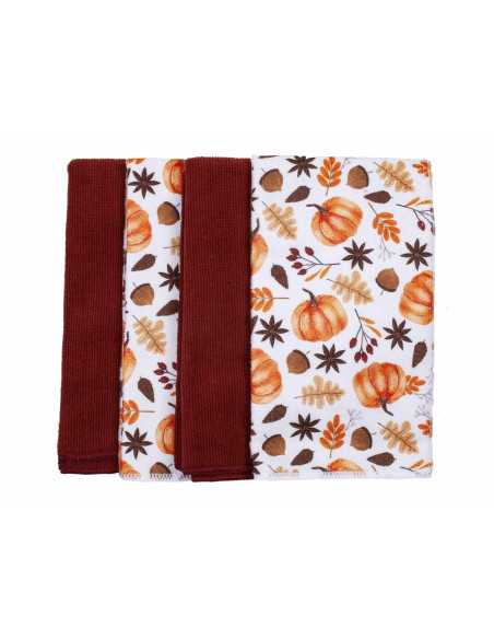 Pano de microfibra Pumpkin Conjunto 4 peças | Panos absorventes