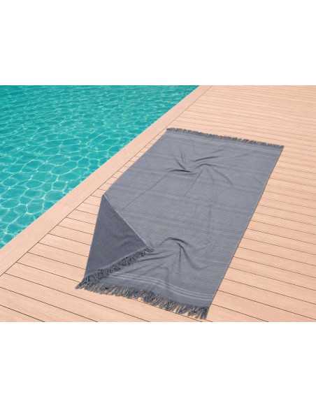 Toalla pareo playa Lassa gris | Toalla algodón piscina