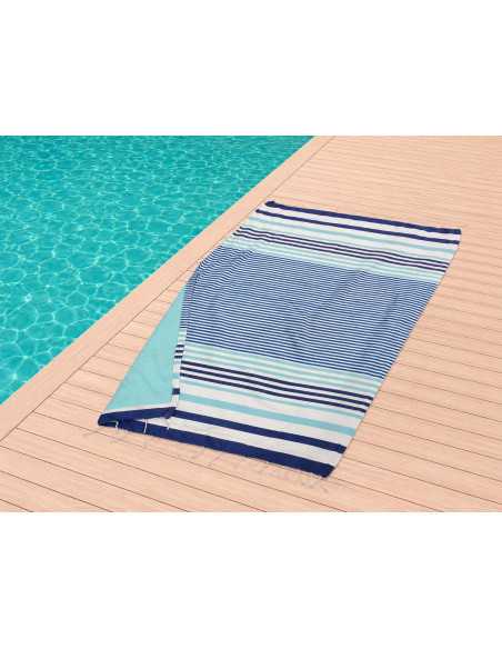 Toalla pareo playa Nahall azul | Toalla algodón piscina