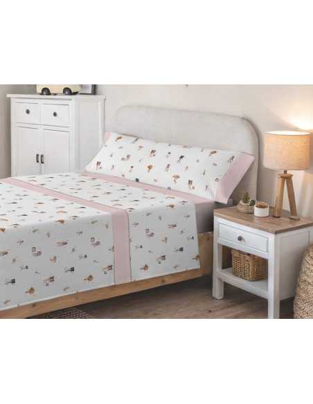 Juego de Sábanas Infantil Tiara Rosa | Revitex