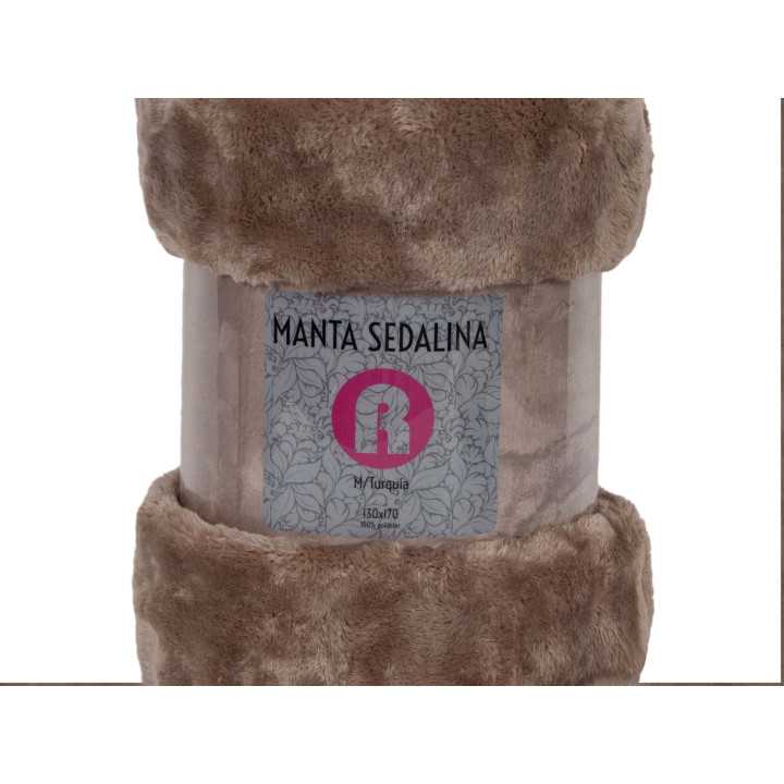 Manta sedosa Turquía taupe | Manta decorativa
