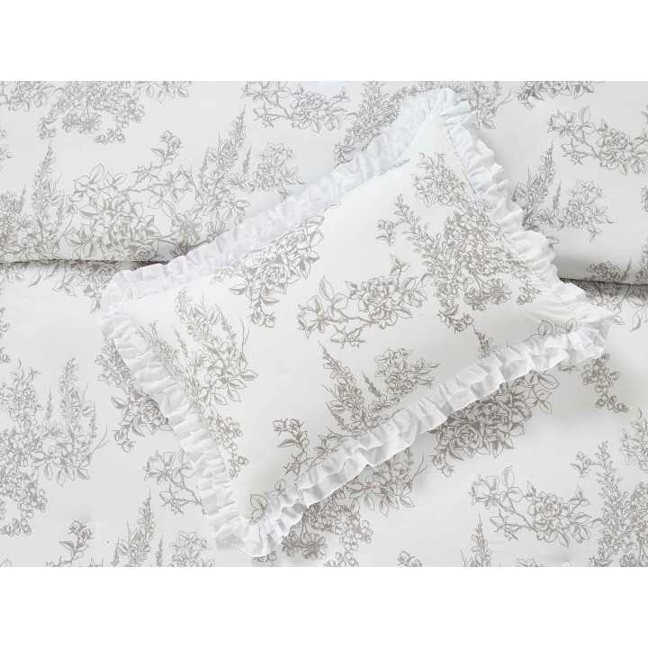 Edredón Rowel Gris Floral | Revitex