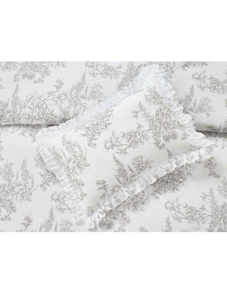 Edredón Rowel Gris Floral | Revitex