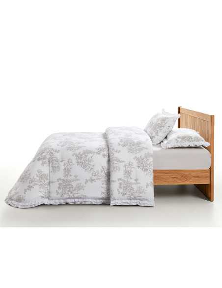 Edredón Rowel Gris Floral | Revitex