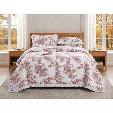 Edredón Rowel Burdeos Floral | Revitex
