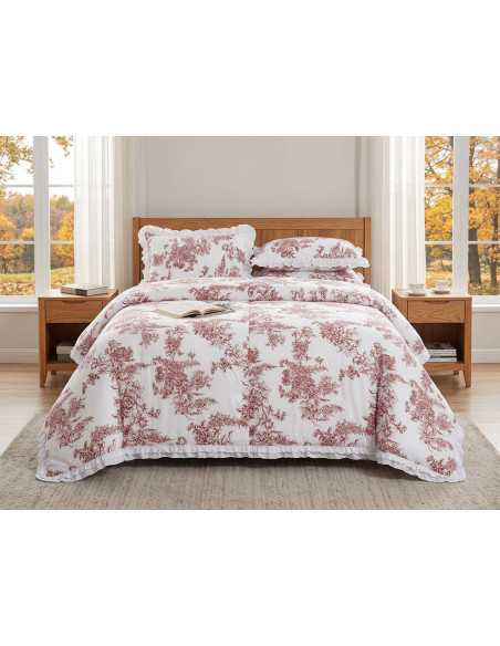 Edredón Rowel Burdeos Floral | Revitex