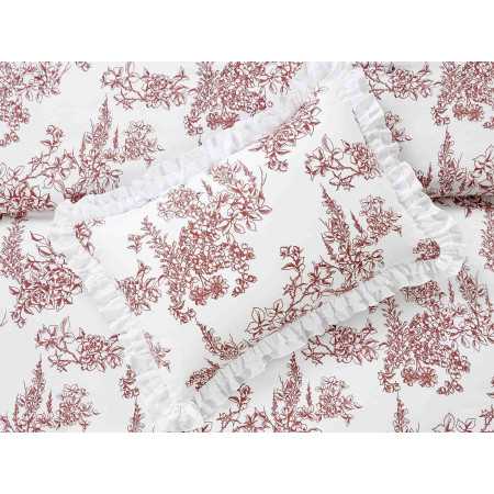 Edredão Rowel bordô Floral | Revitex 2