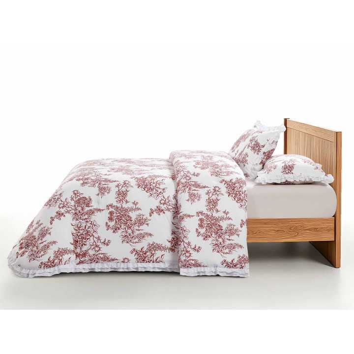 Edredão Rowel bordô Floral | Revitex
