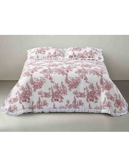 Edredão Rowel bordô Floral | Revitex