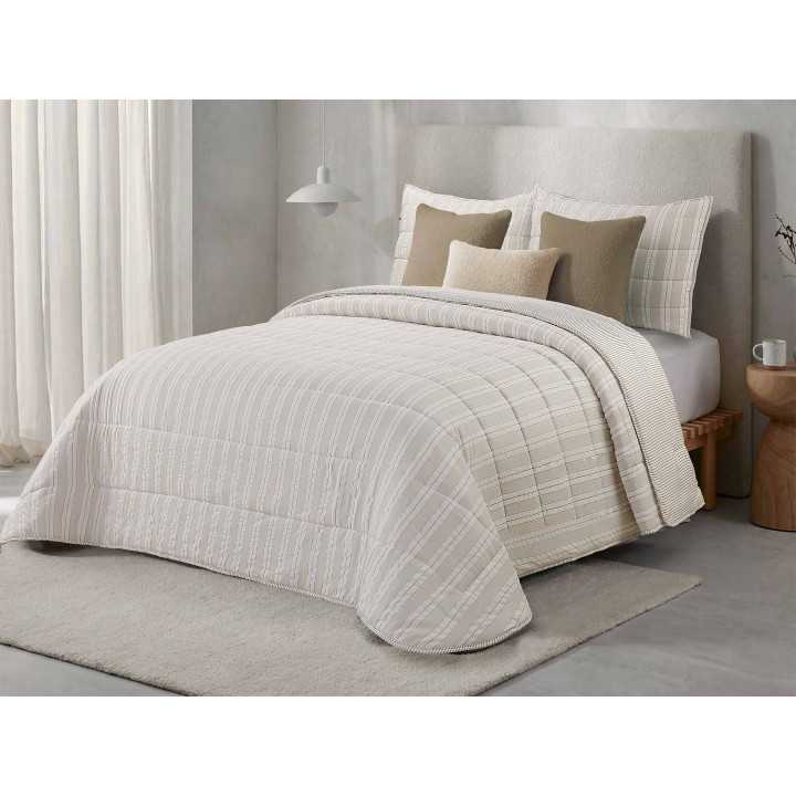 Edredón Reversible Nila Beige | Revitex