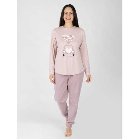 Pijama Mujer Freja Rosa de Algodón | Revitex