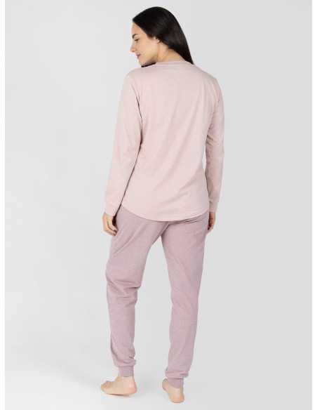Pijama Mujer Freja Rosa de Algodón | Revitex