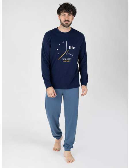 Pijama Hombre Mikhail Azul Marino | Revitex
