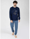 Pijama Hombre Mikhail Azul Marino | Revitex