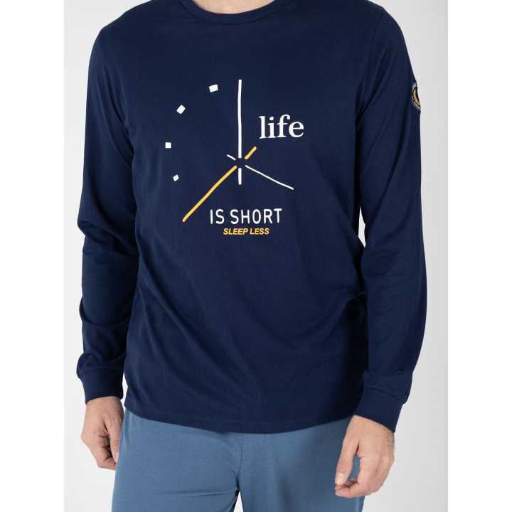 Pijama Homem Mikhail Azul-Marinho | Revitex