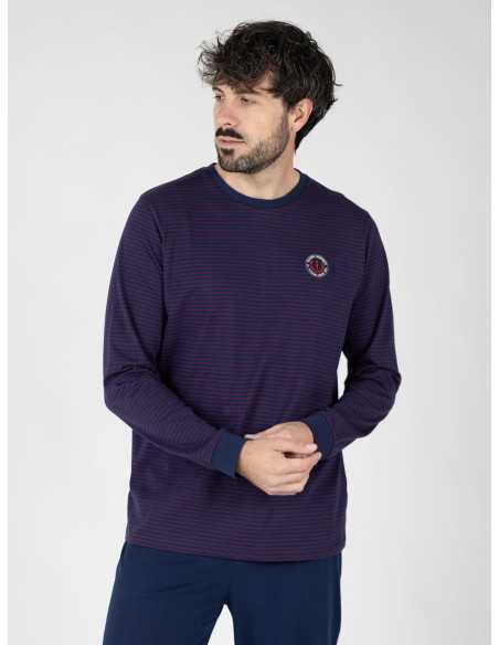Pijama Hombre Frederik Azul Marino | Revitex