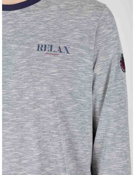 Pijama Hombre Lukas Gris y Azul | Revitex