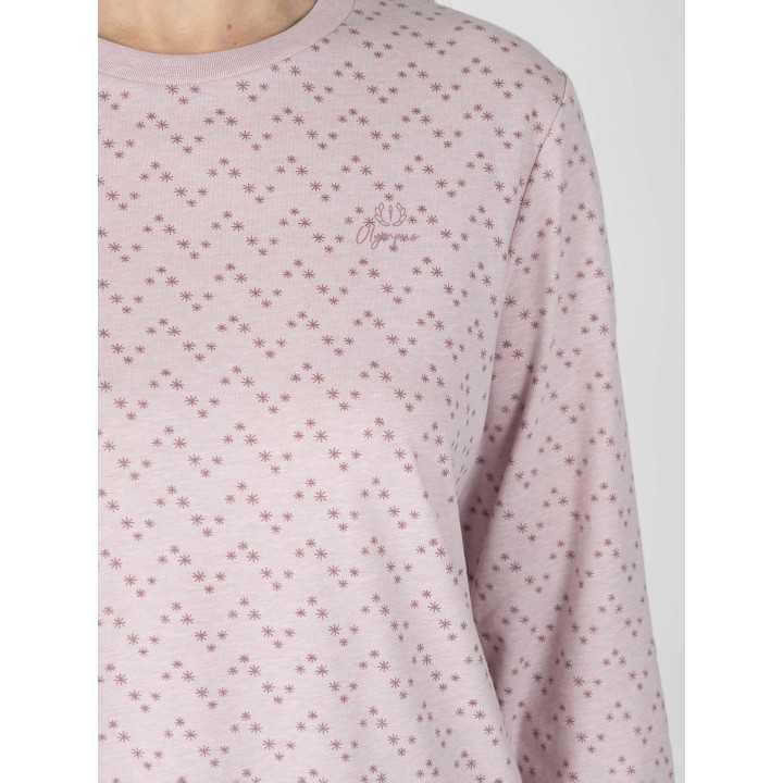 Pijama Mulher Anya Rosa Manga Comprida | Revitex