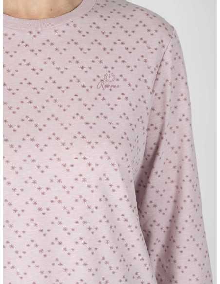Pijama Mujer Anya Rosa Manga Larga | Revitex