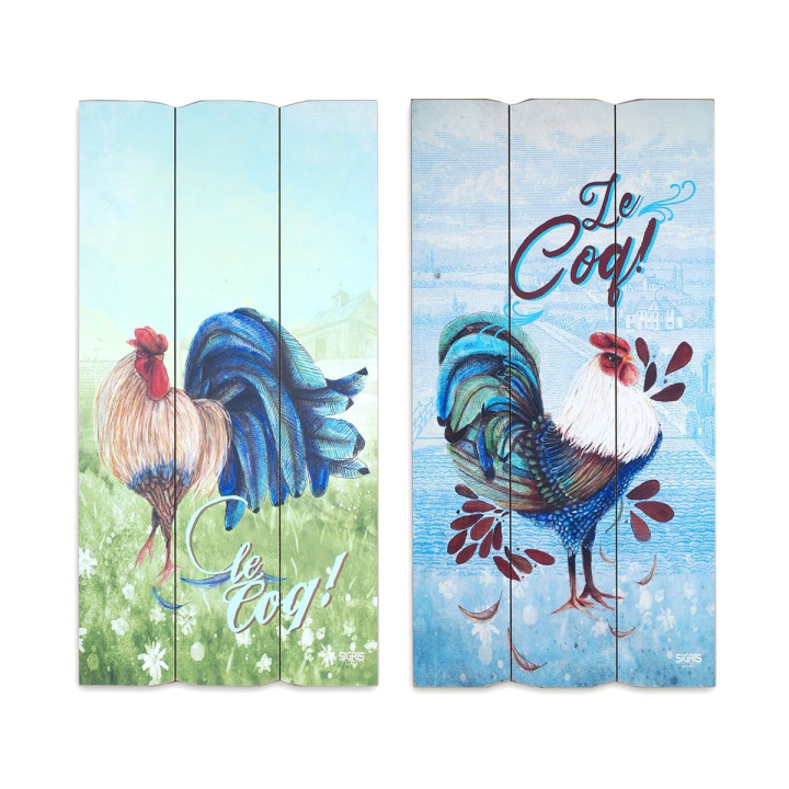 OFERTA *adorno pared rect.gallos