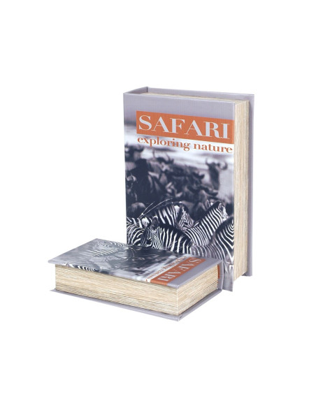 OFERTA *set 2 cajas libro safari cebra