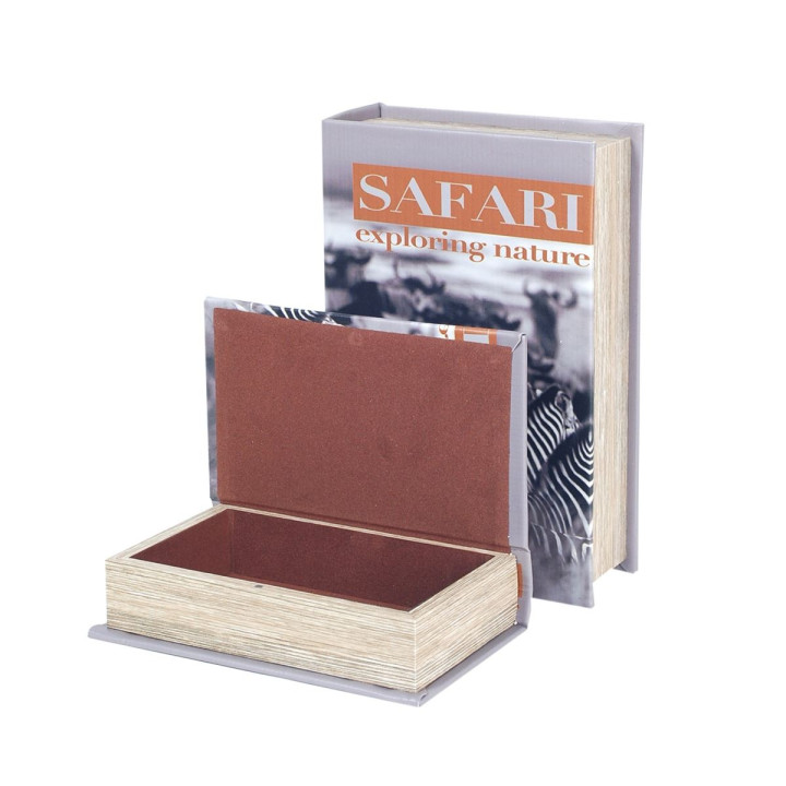 OFERTA *set 2 cajas libro safari cebra