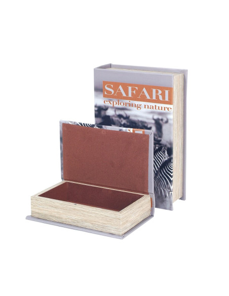 OFERTA *set 2 cajas libro safari cebra