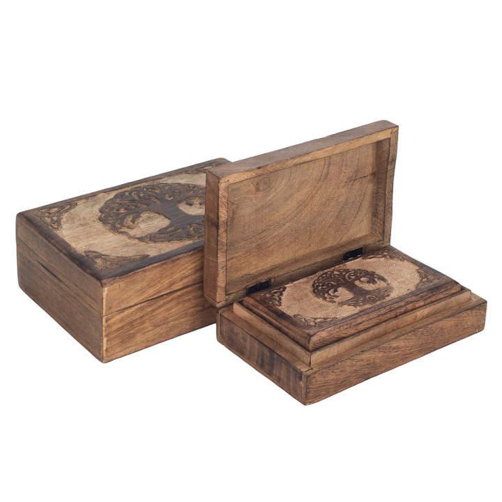Set 3 cajas rect. arbol vida