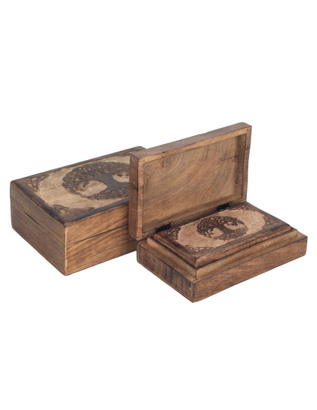 Set 3 cajas rect. arbol vida