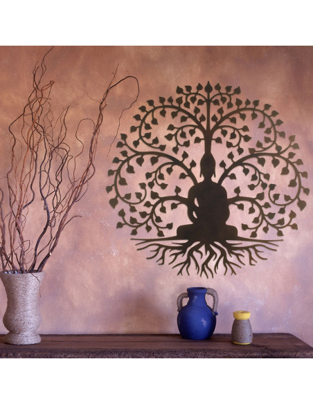 Adorno pared buda arbol 60 cm